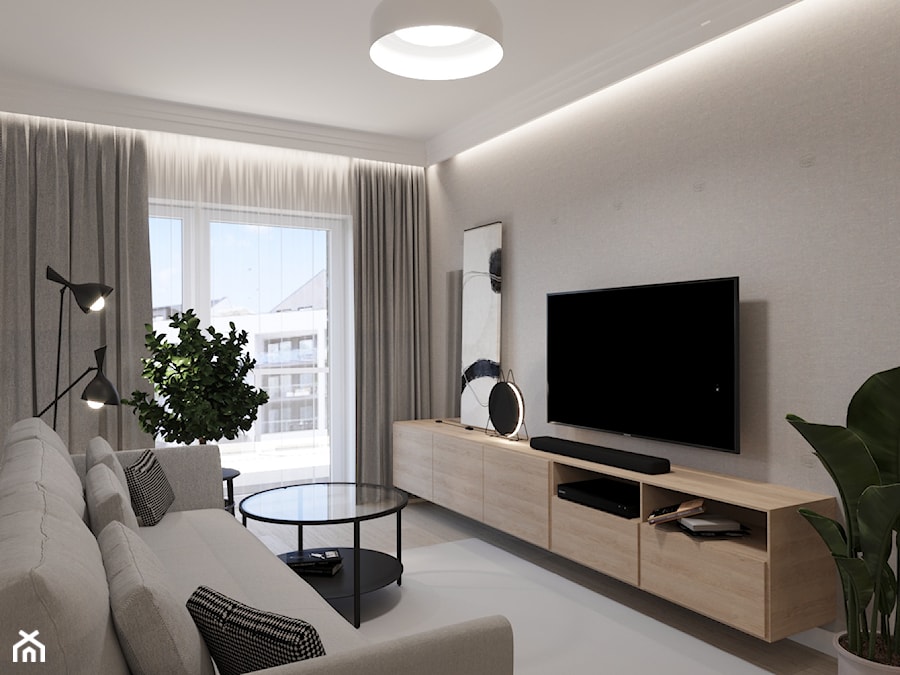 Apartament Koszalin - Salon, styl nowoczesny - zdjęcie od Jankowska Design