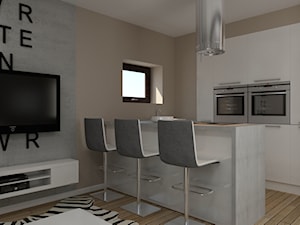 Mieszkanie 3-pokojowe z aneksem kuchennym - Kuchnia, styl nowoczesny - zdjęcie od CUBEFORM Sp. z o.o.