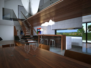 Wallhouse - Duża jadalnia w salonie - zdjęcie od BAUART STUDIO Pracownia Architektury