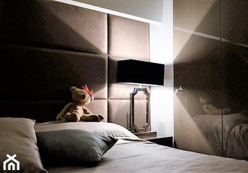 Penthouse Wilanów - Mała czarna sypialnia - zdjęcie od BAUART STUDIO Pracownia Architektury