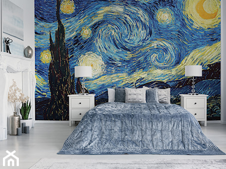Aranżacje wnętrz - Sypialnia: Fototapeta Vincent van Gogh Gwiaździsta Noc - REDRO. Przeglądaj, dodawaj i zapisuj najlepsze zdjęcia, pomysły i inspiracje designerskie. W bazie mamy już prawie milion fotografii!