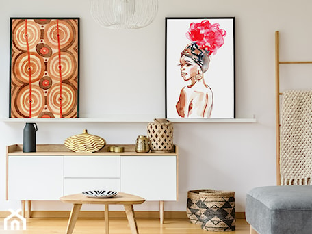 Aranżacje wnętrz - Salon: Plakaty inspirowane stylem afrykańskim - REDRO. Przeglądaj, dodawaj i zapisuj najlepsze zdjęcia, pomysły i inspiracje designerskie. W bazie mamy już prawie milion fotografii!