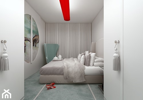 Mieszkanie w Kołobrzegu - Mała szara sypialnia, styl nowoczesny - zdjęcie od Concept