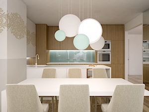 Mieszkanie w Kołobrzegu - Średnia szara jadalnia w kuchni, styl nowoczesny - zdjęcie od Concept