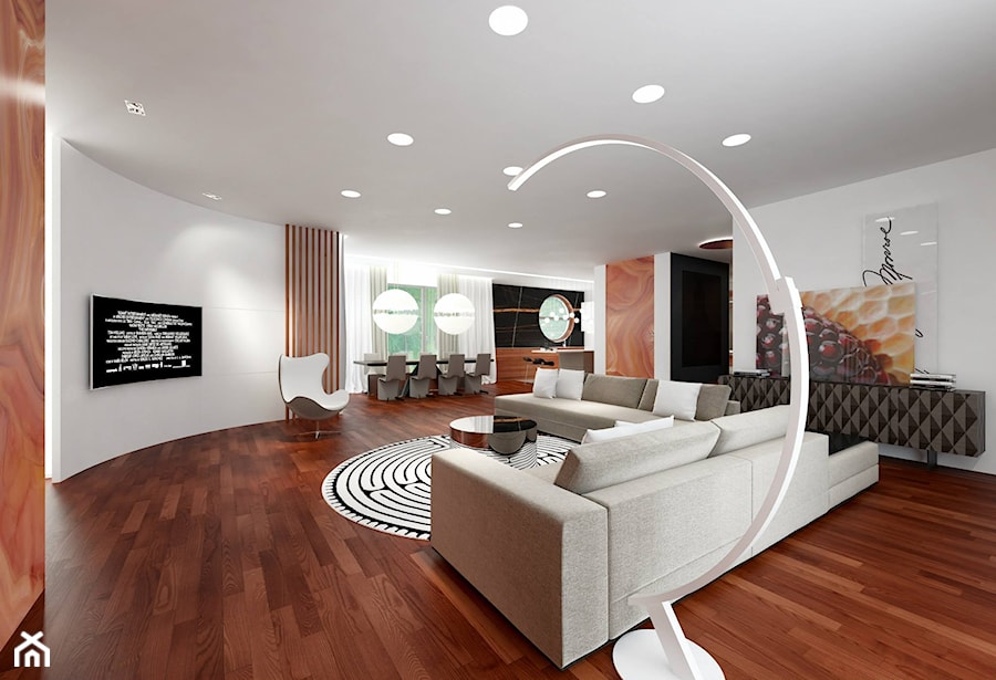 Dom w Gryficach - Salon, styl nowoczesny - zdjęcie od Concept