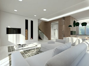 Dom w zabudowie bliźniaczej, Grzybowo - Salon, styl nowoczesny - zdjęcie od Concept