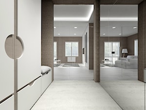 Dom w zabudowie bliźniaczej, Grzybowo - Średni brązowy hol / przedpokój, styl nowoczesny - zdjęcie od Concept