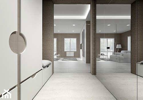 Dom w zabudowie bliźniaczej, Grzybowo - Średni brązowy hol / przedpokój, styl nowoczesny - zdjęcie od Concept