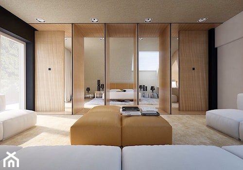 Sypialnia z ruchomą ścianką - Sypialnia, styl nowoczesny - zdjęcie od Concept