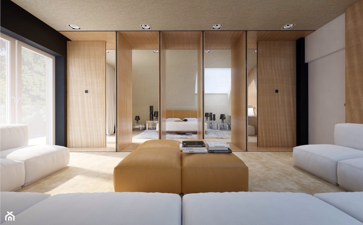 Sypialnia z ruchomą ścianką - Sypialnia, styl nowoczesny - zdjęcie od Concept - Homebook
