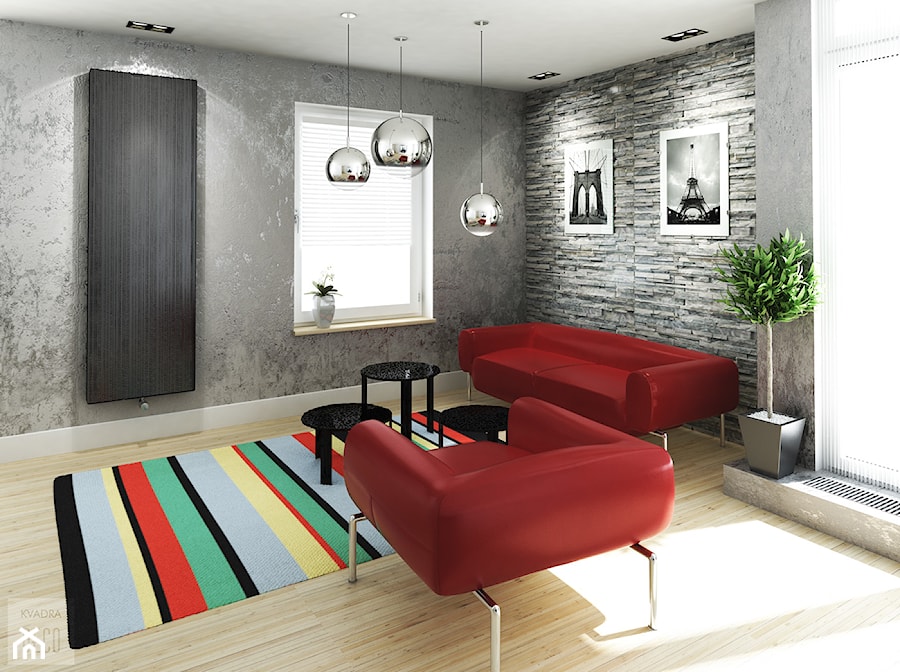 Salon - mieszkanie prywatne - zdjęcie od KVADRA Design Studio