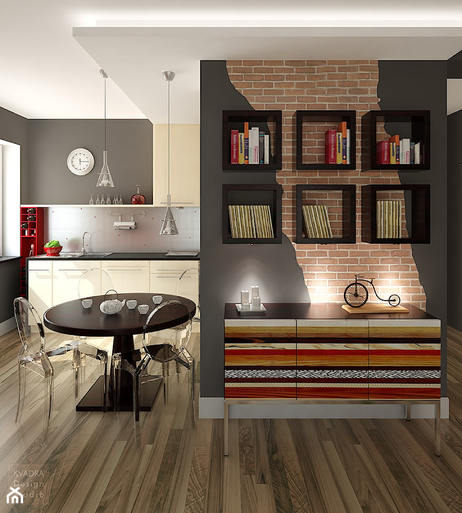 Kuchnia i jadalnia - mieszkanie prywatne - zdjęcie od KVADRA Design Studio