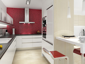 Kuchnia i salon - mieszkanie prywatne - zdjęcie od KVADRA Design Studio