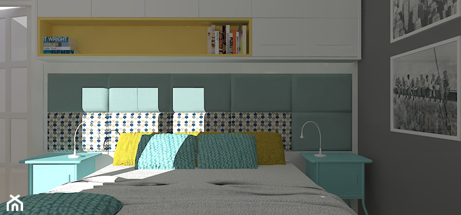 lata 60te - Sypialnia, styl nowoczesny - zdjęcie od BLOKprojekt