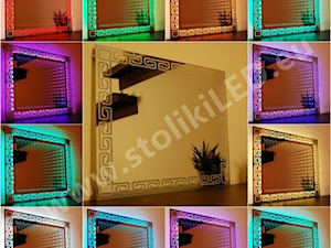 Lustro 3D LED z efektem głębi - podświetlany grawer - Salon, styl nowoczesny - zdjęcie od Rafał