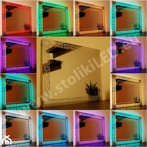 Lustro 3D LED z efektem głębi - podświetlany grawer - Salon, styl nowoczesny - zdjęcie od Rafał - Homebook