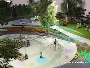 „Integracyjny ogród zmysłów”- wizualizacja placu zabaw - zdjęcie od Pro Eco Design pracownia architektury krajobrazu i wnętrz