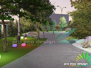 „Integracyjny ogród zmysłów”- wizualizacja placu zabaw - zdjęcie od Pro Eco Design pracownia architektury krajobrazu i wnętrz