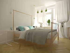 Żoliborz - 50m² - Średnia biała sypialnia, styl nowoczesny - zdjęcie od Studio Monocco