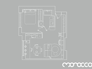 Floor plan mieszkania po zmianach. - zdjęcie od Studio Monocco