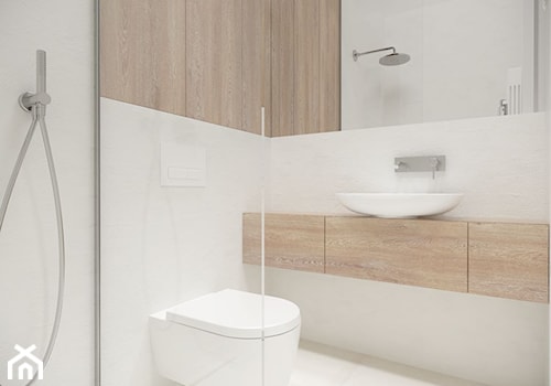 Wilanów - 140 m² - Średnia bez okna łazienka, styl minimalistyczny - zdjęcie od Studio Monocco