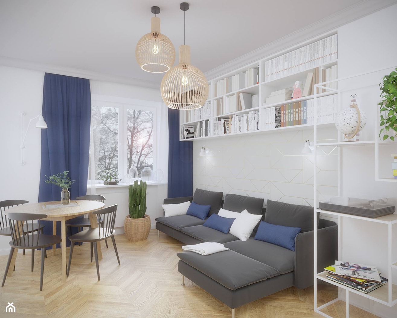 Mokotów - 55 m.² - Salon, styl skandynawski - zdjęcie od Studio Monocco - Homebook