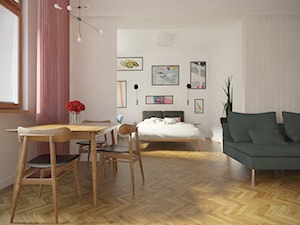 Śródmieście - 50 m² - Duży biały salon, styl nowoczesny - zdjęcie od Studio Monocco