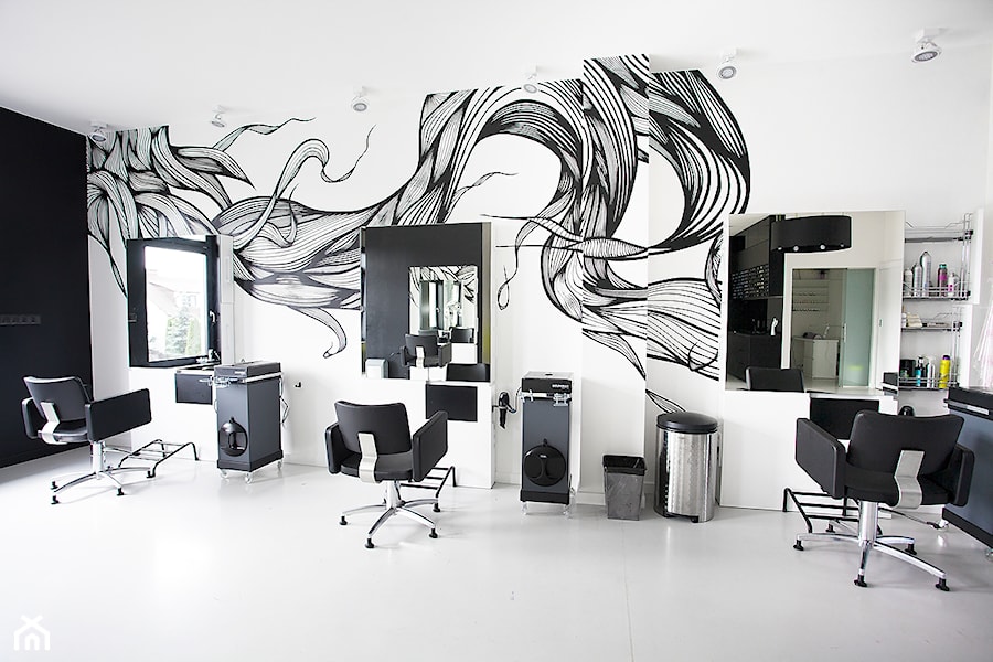 Salon fryzjerski - Marki - Salon fryzjerski wnętrza publiczne, styl nowoczesny - zdjęcie od Studio Monocco