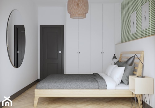 Żoliborz - 56 m.² - Mała biała sypialnia, styl vintage - zdjęcie od Studio Monocco