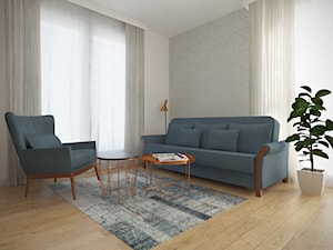 Bemowo - 90 m² - Mały biały salon, styl vintage - zdjęcie od Studio Monocco
