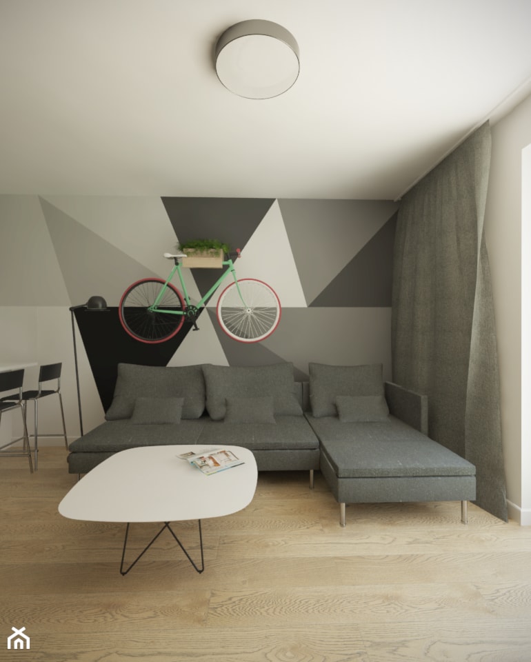 Bemowo - 42m². - Salon, styl minimalistyczny - zdjęcie od Studio Monocco