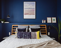 Mokotów - realizacja - 55m.² - Średnia niebieska sypialnia, styl skandynawski - zdjęcie od Studio Monocco - Homebook