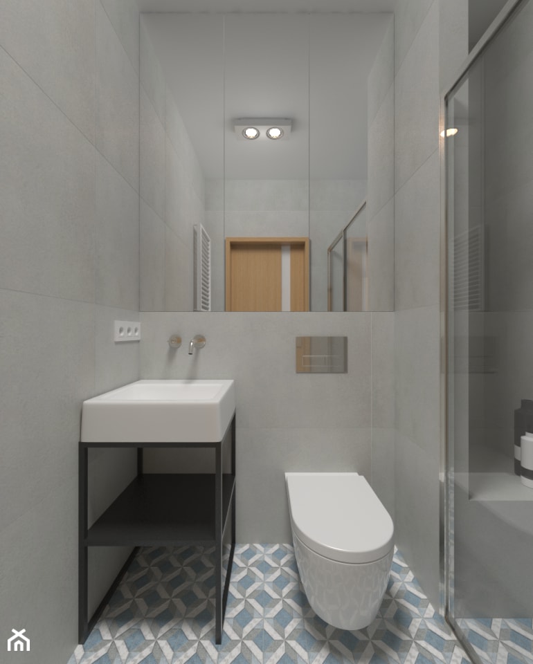 Minimalistyczna łazienka gościnna. - zdjęcie od Studio Monocco
