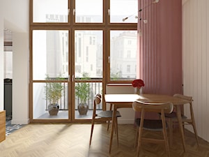 Śródmieście - 50 m² - Średnia biała jadalnia jako osobne pomieszczenie, styl nowoczesny - zdjęcie od Studio Monocco