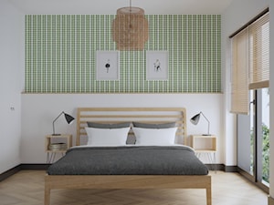 Żoliborz - 56 m.² - Średnia biała sypialnia, styl skandynawski - zdjęcie od Studio Monocco