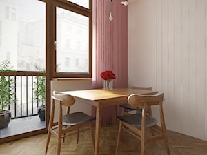 Śródmieście - 50 m² - Mała szara jadalnia jako osobne pomieszczenie, styl nowoczesny - zdjęcie od Studio Monocco