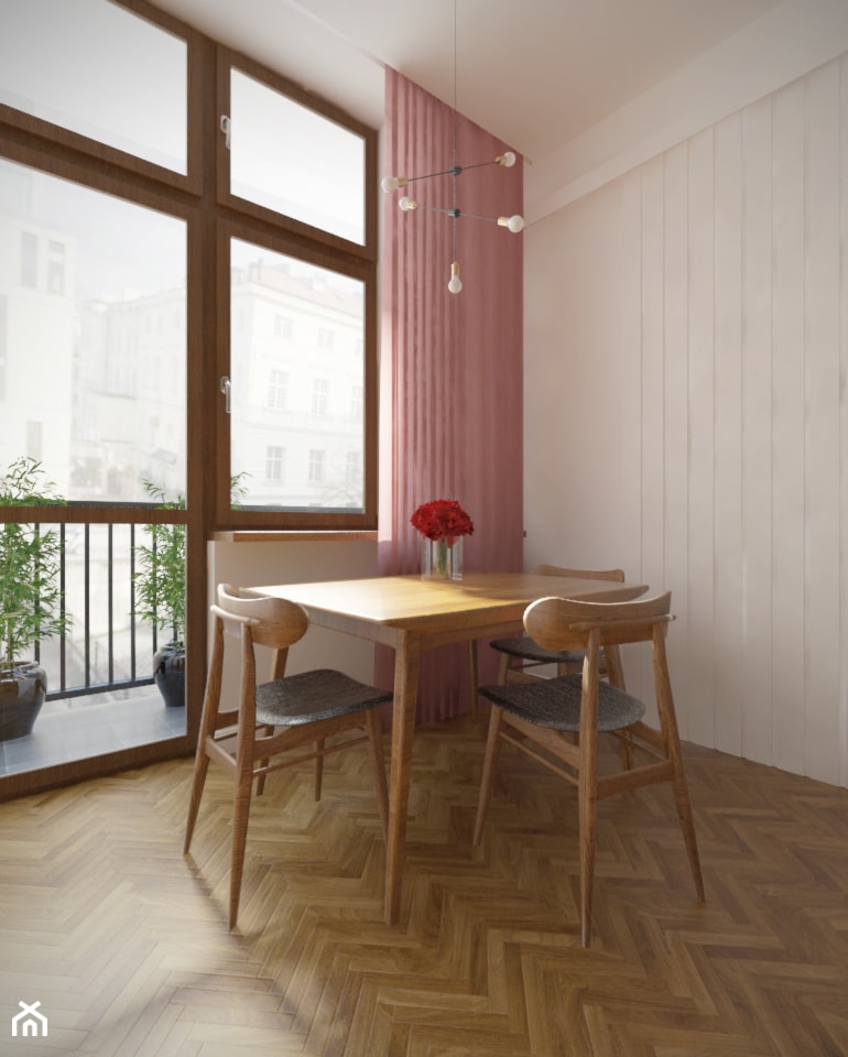 Śródmieście - 50 m² - Mała szara jadalnia jako osobne pomieszczenie, styl nowoczesny - zdjęcie od Studio Monocco - Homebook