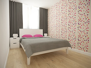 Służew - 38m² - Mała biała sypialnia, styl skandynawski - zdjęcie od Studio Monocco