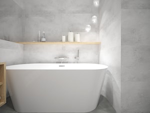 Sadyba - 65m2. - Mała bez okna łazienka, styl minimalistyczny - zdjęcie od Studio Monocco