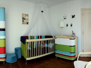 pokój dla niemowlaka - projekt zrealizowany dla programu TV MiniDeco