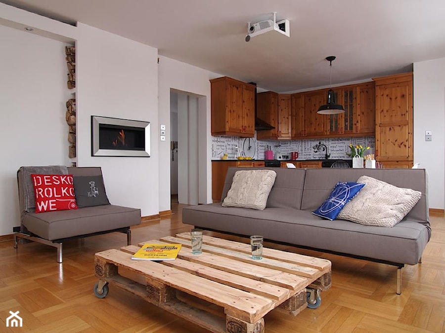 projekt mieszkania 69m2 na Pradze "konkurs" - Salon, styl nowoczesny - zdjęcie od bemydesign