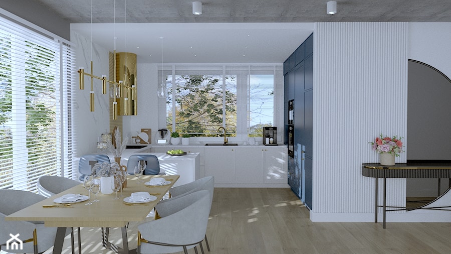 Projekt domu jednorodzinnego pod Warszawą - Kuchnia, styl nowoczesny - zdjęcie od Studio Decorativa Design
