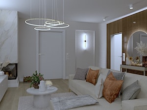 Projekt domu jednorodzinnego pod Poznaniem - Salon, styl nowoczesny - zdjęcie od Studio Decorativa Design