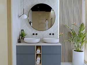 Projekt domu jednorodzinnego pod Warszawą - Łazienka, styl nowoczesny - zdjęcie od Studio Decorativa Design
