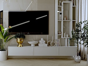 Projekt domu jednorodzinnego pod Lublinem - Salon, styl nowoczesny - zdjęcie od Studio Decorativa Design