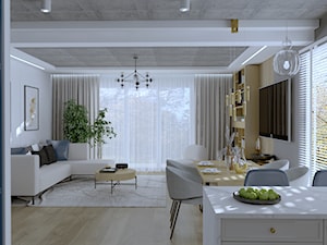 Projekt domu jednorodzinnego pod Warszawą - Jadalnia, styl nowoczesny - zdjęcie od Studio Decorativa Design