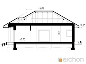 Dom w gruszach - Przekrój - zdjęcie od ARCHON+ Biuro Projektów