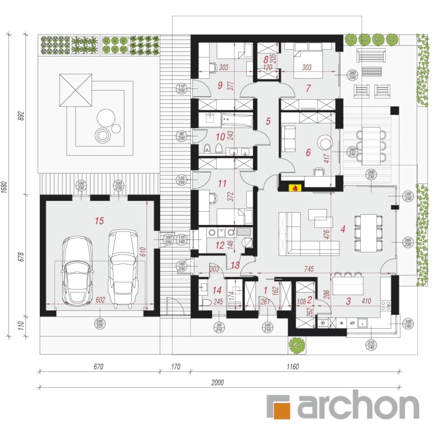 Dom w calandivach (G2) - zdjęcie od ARCHON+ Biuro Projektów