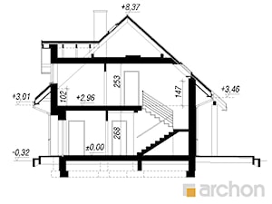 Dom w zielistkach 5 - Przekrój - zdjęcie od ARCHON+ Biuro Projektów