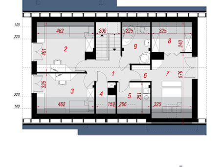 Aranżacje wnętrz - Domy: Dom w złoci - Poddasze (Rzut) - ARCHON+ Biuro Projektów. Przeglądaj, dodawaj i zapisuj najlepsze zdjęcia, pomysły i inspiracje designerskie. W bazie mamy już prawie milion fotografii!